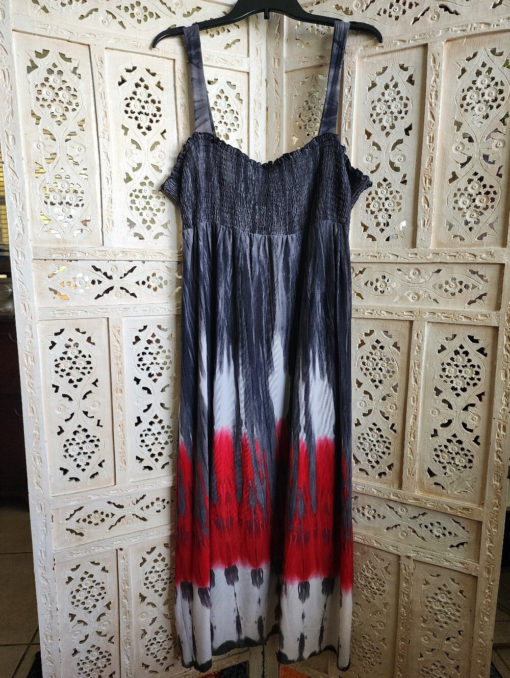 Style & Co. Sleeveless Tie Dye Print Maxi Dress- Size Large